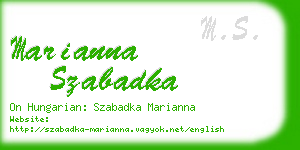 marianna szabadka business card